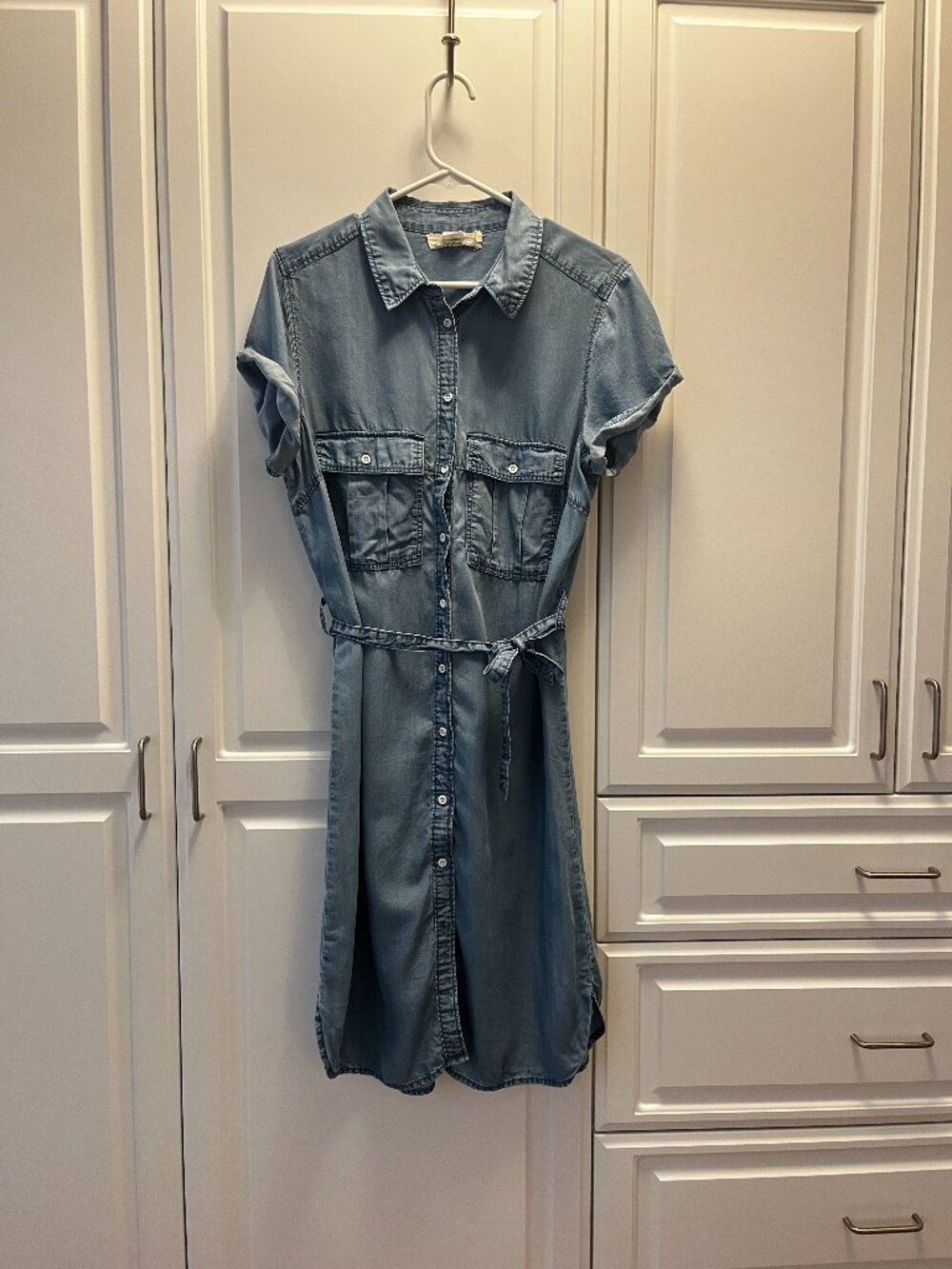 Denim Short Sleeve Shirtdress